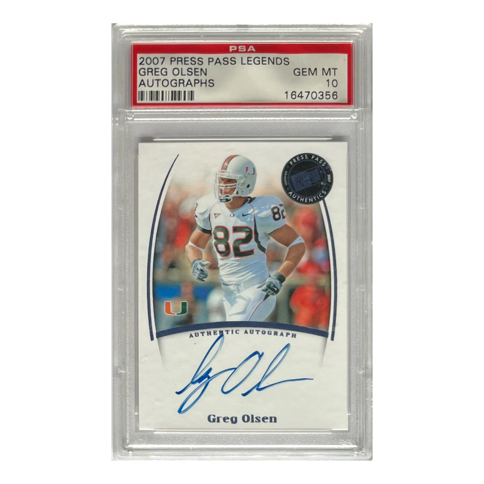 Greg Olsen Press Pass Legends Autographs # Base