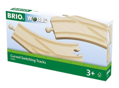 Brio World Eisenbahn Weichen Bogenweichen (L,M) 2 Teile 33346