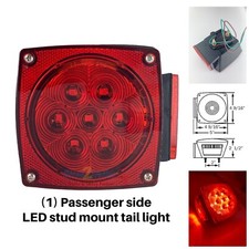 12v Led Submersible Trailer Tail Light Replacement Right Curb Passenger Side Dot 12v Led Submersible Trailer Tail Light Replacement Right Curb Passenger Side Dot