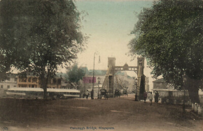 PC SINGAPUR, CAVANAGH BRIDGE, Vintage Postkarte (b19672)