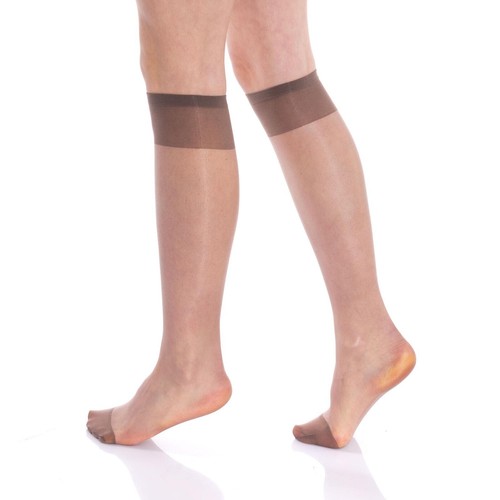 Sheer Knee High Socks for Women 15 Denier Stay up Band 3 Pairs - Picture 27 of 33