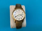Vintage Timex Indiglo Watch WR 30M Gold Tone Stainless Steel Day/Date WORKING