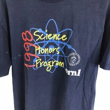 VINTAGE 90s T-shirt Science Honors Program 1998 Geek L Dept of Energy tee