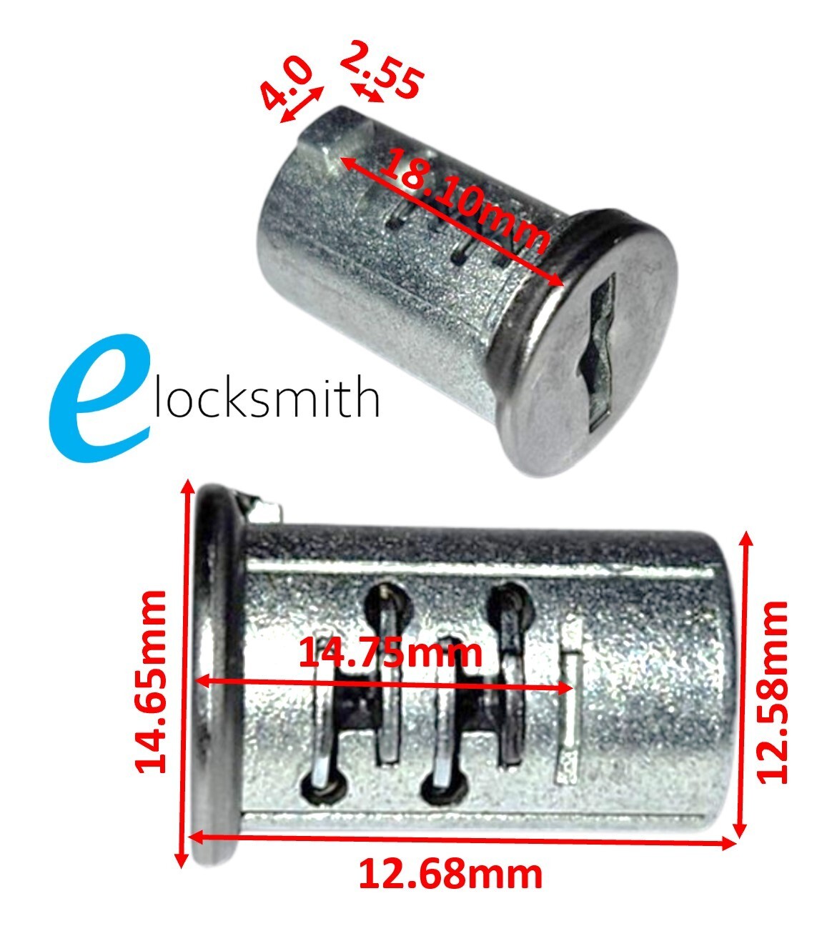 Garage Roller Door Lock Barrel 2 Keys B&D Gliderol Steel Line