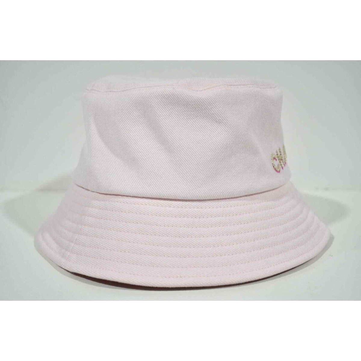 Chanel 22P Pink Denim Crystal Sequin CC Logo Sun Cloche  display picture 2