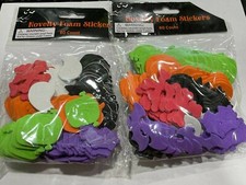 160 pcs Halloween Foam Stickers Party Decoration Cat Cross Pumpkin Ghost 