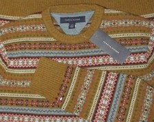 NWT Tommy Hilfiger Men's Crewneck Fair Isle Sweater Lambs Wool S XL Christmas