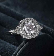 3.20 Ct Round Cut Simulated Pretty Wedding Ring In 14k White Gold Plated