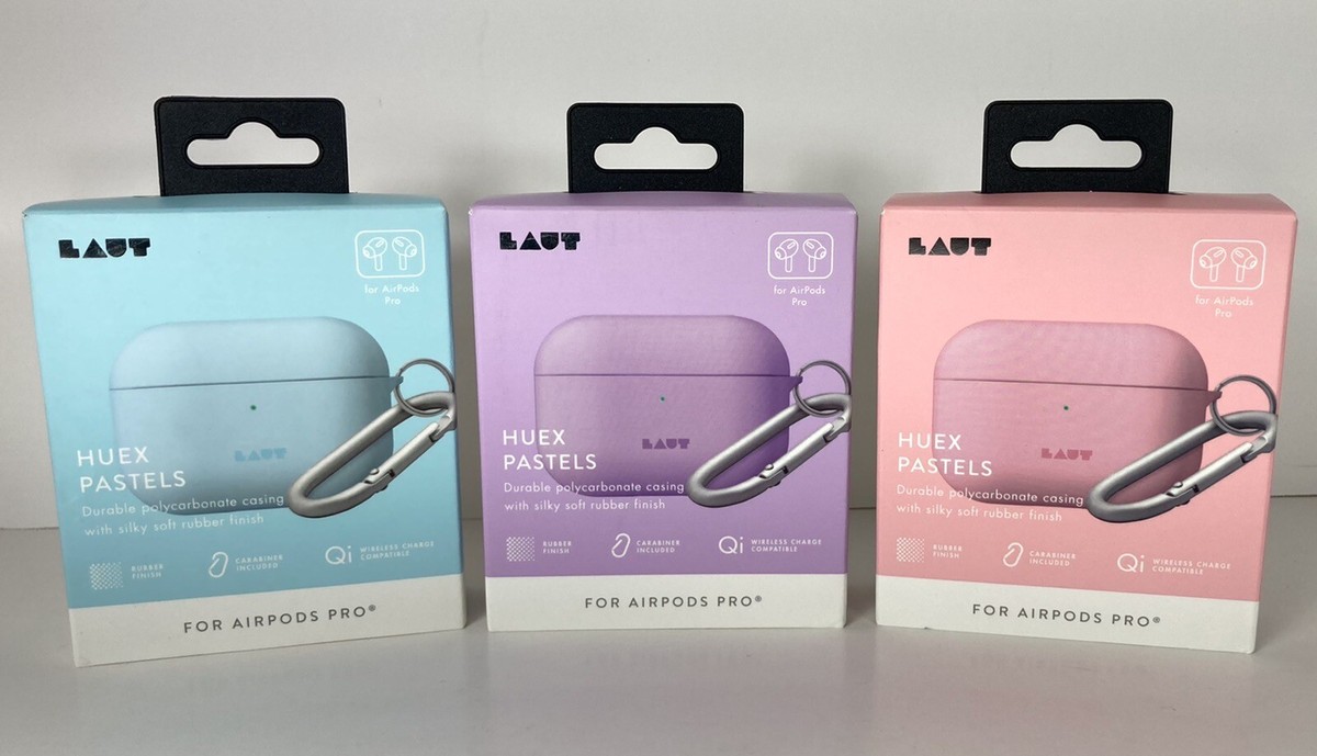 LAUT HUEX PASTELS Airpods Pro CASE Wireless Charge Compatible Clip *Choose  Color