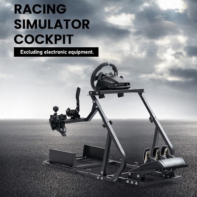 Supllueer Adjustable Sim Racing Cockpit Stand Fit Logitech Fanatec Thrustmaster
