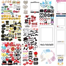 Birthday Photography Props Xmas New Year Party Photo Booth Selfie Frame & Props