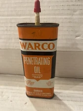 Warco Penetrating Oil Tin W/ Red Cap Warwick Laboratories Co. Brooklyn N.Y.  Bx9
