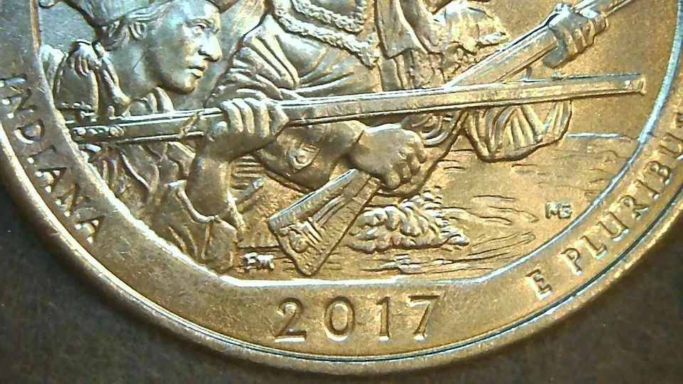 nS Quarter Error 2017P Geo R Clark Die Gouge on Cap/Possible New DDR - U Found! - Image 4 of 4
