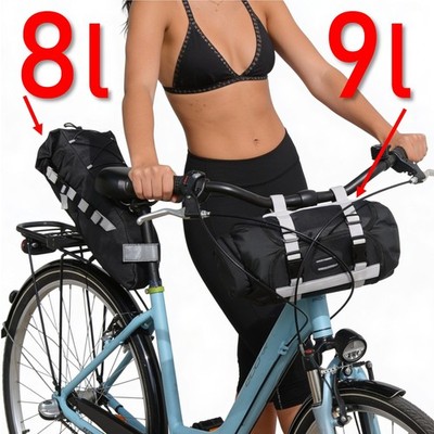 Fahrradtasche Set Lenkertasche + Satteltasche Bikepacking MTB E-Bike Universal