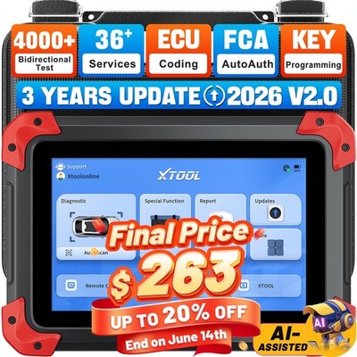 2026 XTOOL D7 V2.0 Bidirectional OBD2 Scanner All System Diagnostic Tool Coding 