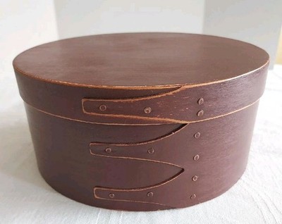 Vintage Shaker Style Round 3 Finger Bentwood Pantry Box