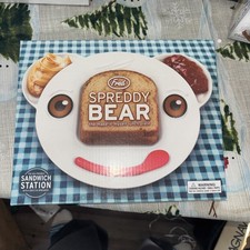 Spreddy Bear Sandwich Plate Child Feeding Dish Melamine NIB Dishes For Spreads