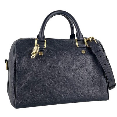 Louis Vuitton Monogram Empreinte Speedy Bandouliere 25 Dark Navy Handtasche 4443
