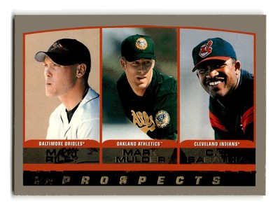 CC Sabathia Mark Mulder 2000 Topps Prospects #446 Indians Mint