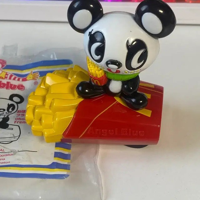 Vintage 2003 McDonald's Angel Blue Collab McToy Panda Potato Fries Display Item