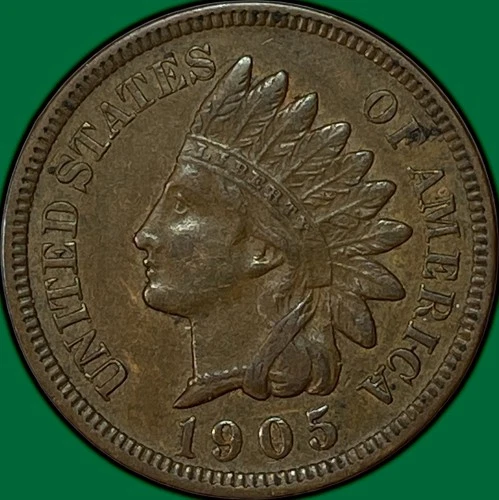 1905 Indian Head Cent Choice Extremely Fine XF+/AU Coin #33969