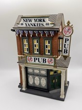 2004 Dept. 56 Christmas in the City Series NY Yankees Pub Porcelain Building