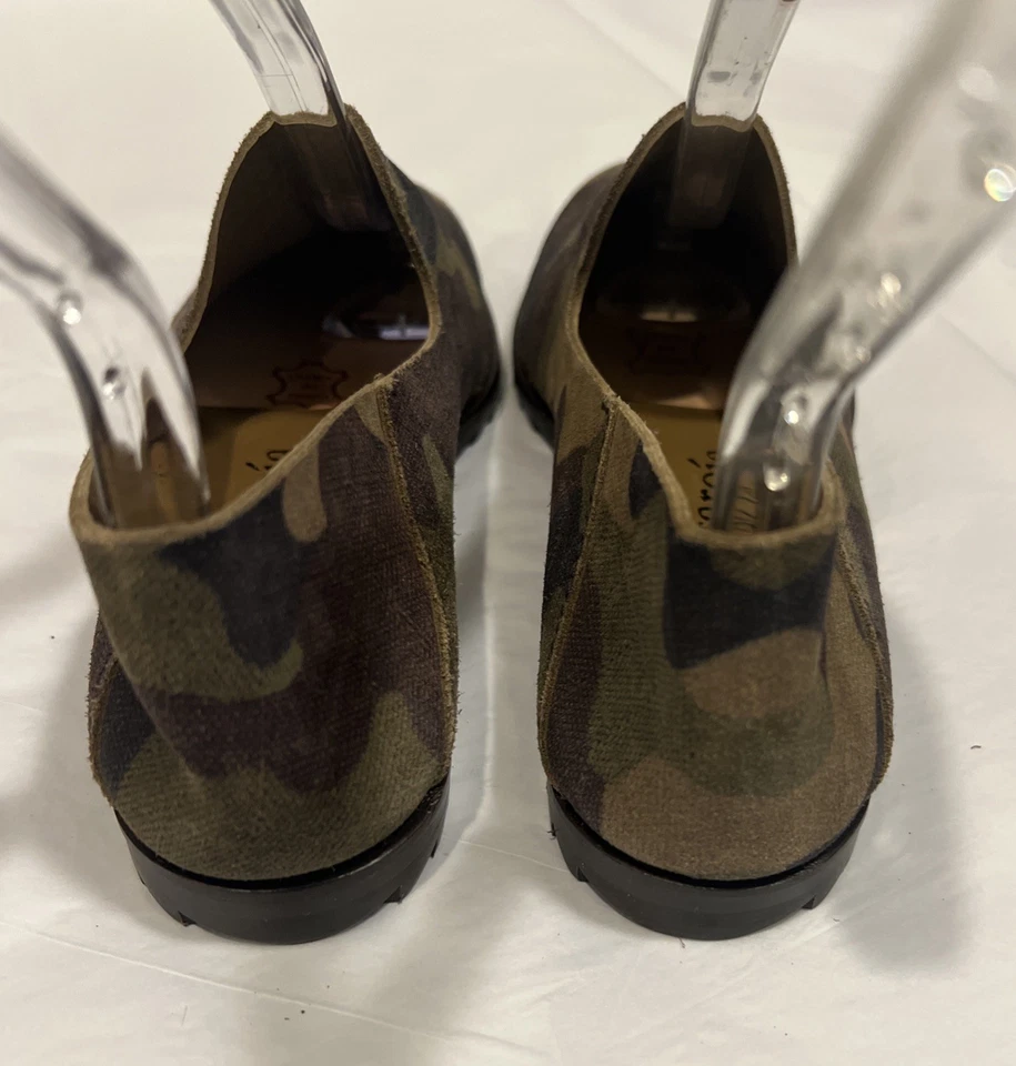 Mocasín Pedro Garcia Gamuza Camuflaje Sin Cordones NUEVO Talla 4.5 34.5 Euro Foto 3 de 4