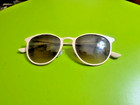 Cream (?) Ivory Color Sunglasses. Metal. Brown Color Lenses. — photo 1