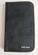 Vtg Case Logic 24 CD DVD Zippered Zip Around Carrying Case Organizer Black