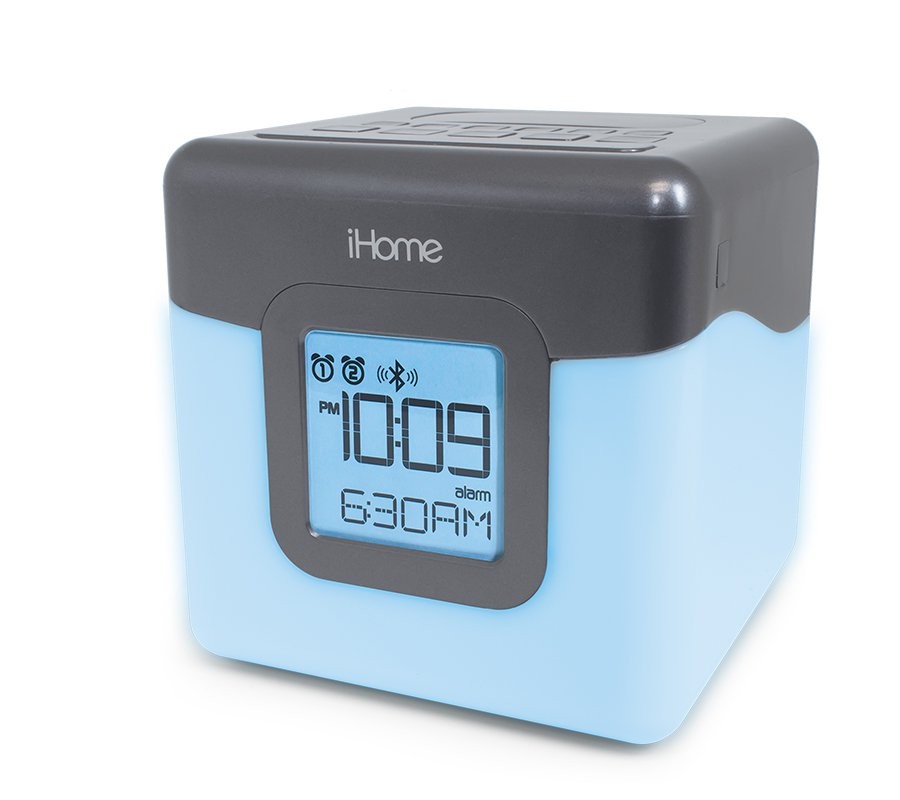 iHome iBT28GC Bluetooth Color Changing Dual Alarm Clock Radio with USB Charging