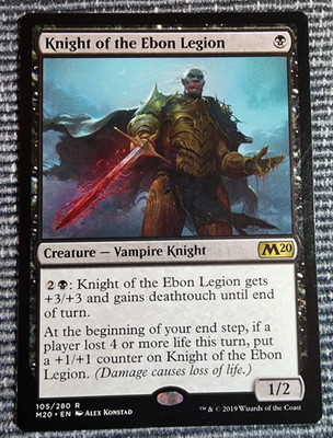 2019 Magic MTG Core Set 2020 Knight of the Ebon Legion 105/280 Rare NM