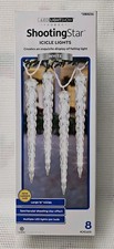 Gemmy LightShow ShootingStar 8 Count White LED Icicle Lights 16" 104 LEDs New
