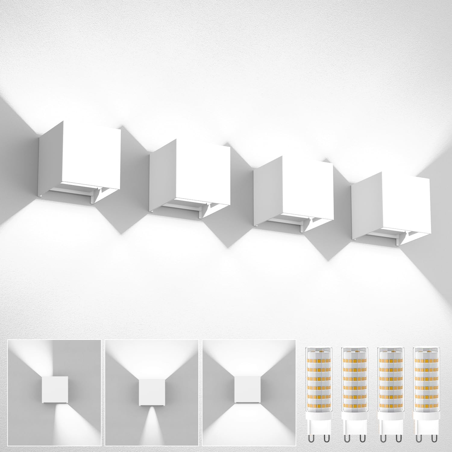 Stock 4 Applique Esterno IP65 Alluminio | G9 LED | Qualità Professionale