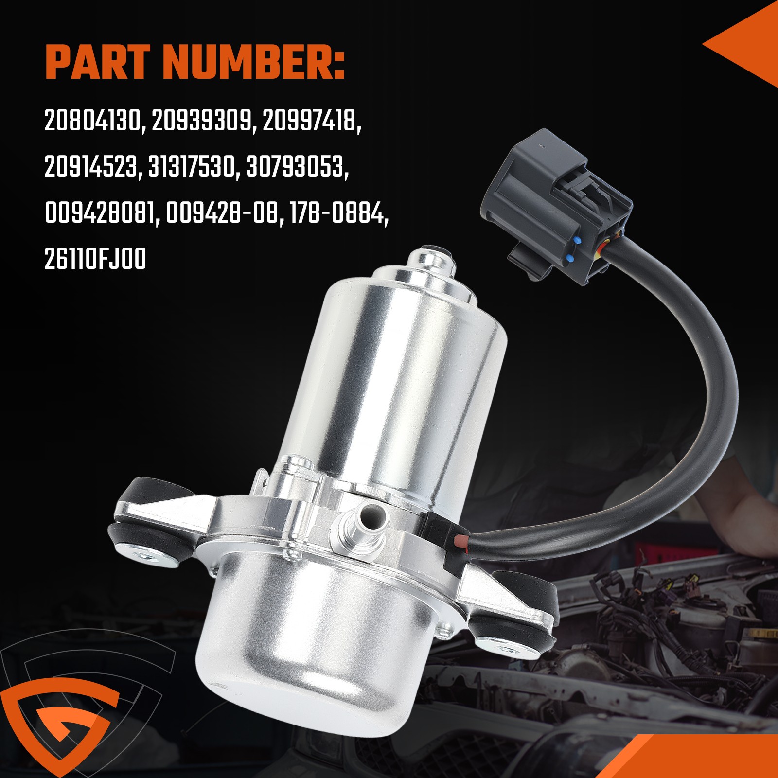 12V 29.5 UP28 Power Brake Booster Auxiliary Electric Vacuum Pump Assembly For GM