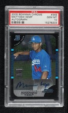 2005 Bowman Chrome First Year Matt Kemp Matthew #349 PSA 10 GEM MT Auto 4f5