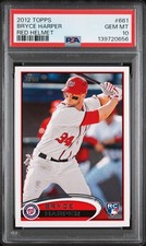 2012 TOPPS RED HELMET #661 BRYCE HARPER ROOKIE RC PSA 10