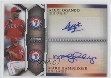 2011 Bowman Sterling Dual Refractor 24/99 Alexi Ogando Mark Hamburger Auto a7m