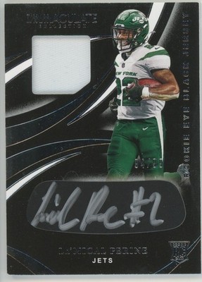 2020 Panini Immaculate Collection La'Mical Perine REB-37 /99 AUTO RC EYE BLACK