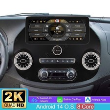 12.3" 4G Android 15 Autoradio Carplay Navi F&uuml;r Mercedes Benz Vito W447 2014-2023