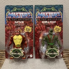 Masters of the Universe Origins Snake Men Kobra Khan & Rattlor UNPUNCHED