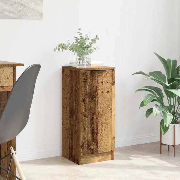 Altholz Sideboard 30X30X70 Cm Massiv Schmal Vintage Rustikal-image