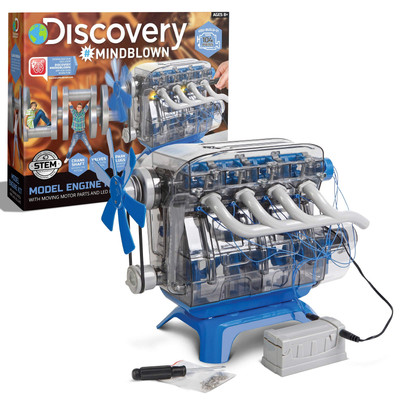 Discovery #MINDBLOWN Model Engine Building Kit, DIY 4-Cylinder Combustion Engine