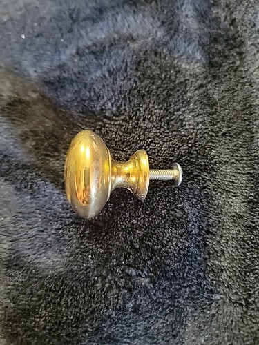 17 Vintage Solid Brass Round Knobs Drawer Cabinet Door Dresser Lot 1 1/4" Wide - Picture 2 of 4