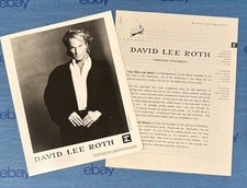 DAVID LEE ROTH 1994 YOUR FILTHY LITTLE MOUTH MEDIA PRESS KIT + PROMO PHOTO
