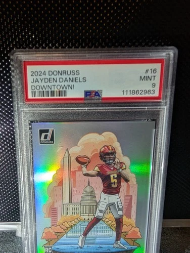 2024 Panini Donruss Downtown! Jayden Daniels PSA 9 RC SSP ROY CASE HIT 🎯🎯🎯