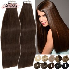 8A Tape In Extensions Real Remy Human Hair 100 Extra Thick Full Head End 80PCS
