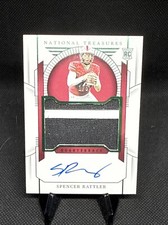 2024 Panini National Treasures collegiate Spencer Rattler RPA Emerald /5 Auto