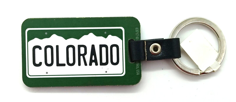 Vintage NOS State of Colorado Keyring Keychain