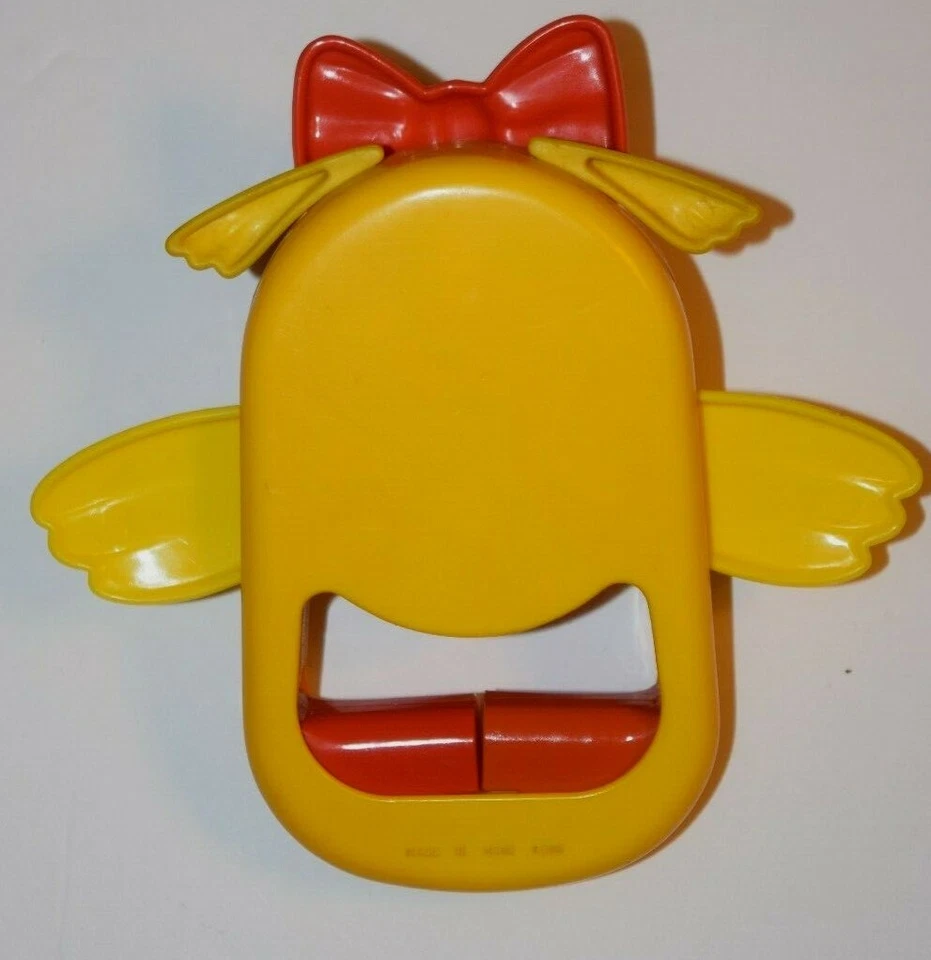 Juguete para bebé vintage, amarillo y naranja playskool "moveable chick", 6,00", usado Foto 3 de 3