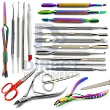 Pedicure Manicure Tools Cuticle Pusher Remover Trimmer Nipper Nail Art Care File